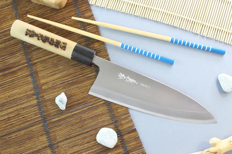 Couteau deba japonais artisanal Yoshihiro Jyosaku White 2 steel