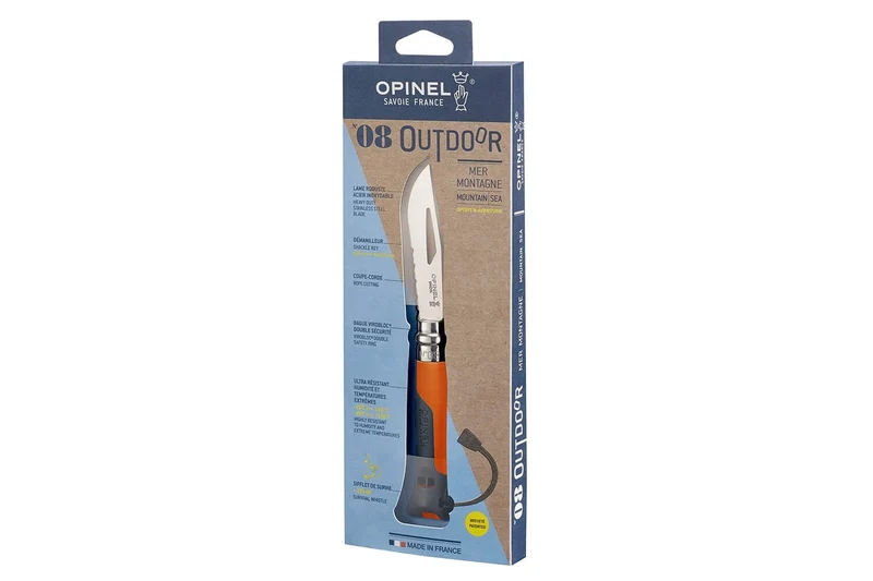 Couteau Opinel Multifonctions Outdoor n°08 lame 8,5cm manche bimatière