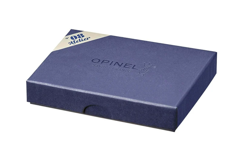 Couteau Opinel Luxe Atelier n°08 lame 8,5cm manche noyer et ébène + coffret