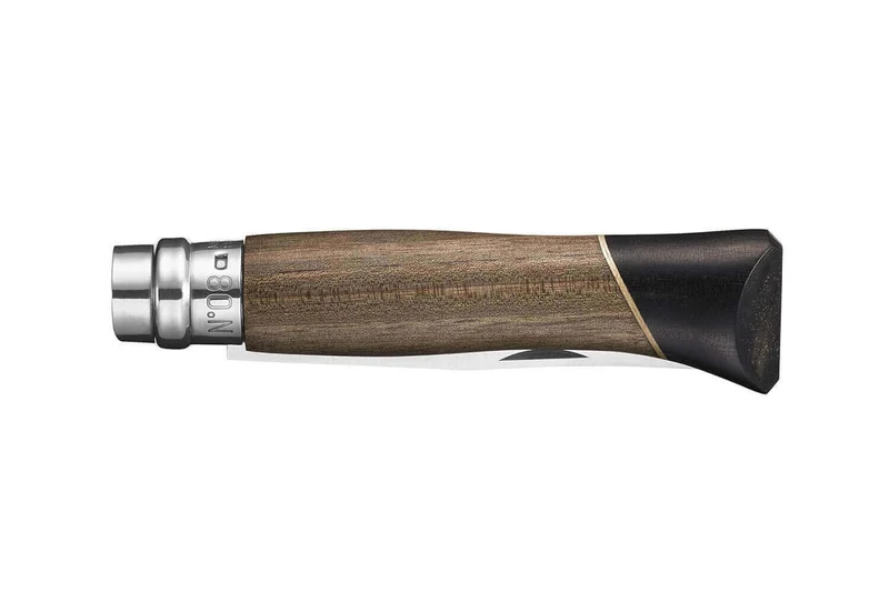 Couteau Opinel Luxe Atelier n°08 lame 8,5cm manche noyer et ébène + coffret