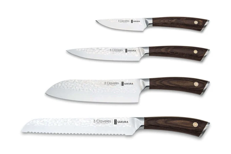 Mallette de 4 couteaux de cuisine 3 Claveles Sakura