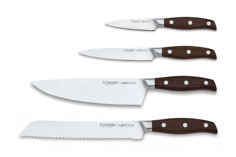 Mallette de 4 couteaux de cuisine 3 Claveles Norden
