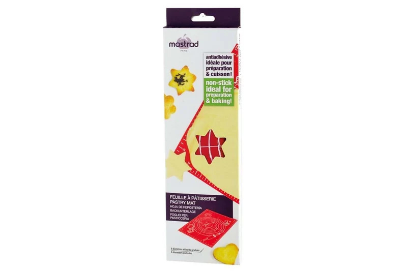 Feuille à pâtisserie Mastrad graduée en silicone rouge 30x40cm
