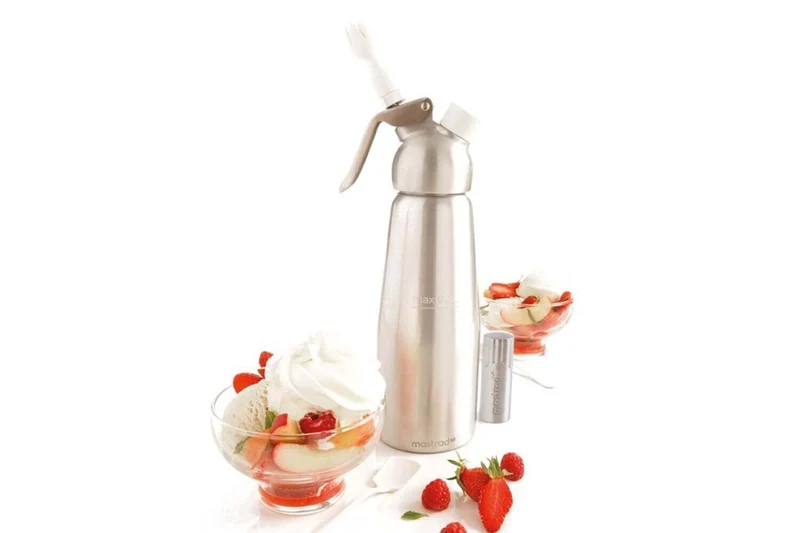 Siphon Mastrad en aluminium pour préparations chaudes et froides 0,5L + étui