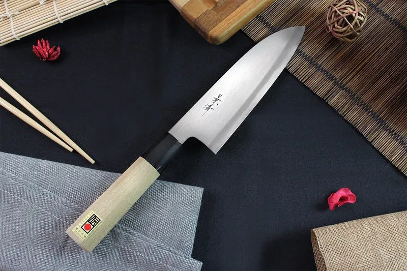 Couteau santoku japonais artisanal Kagekiyo Utage White Steel 2 18cm