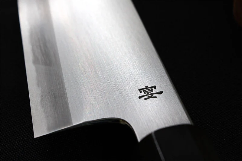 Couteau santoku japonais artisanal Kagekiyo Utage White Steel 2 18cm