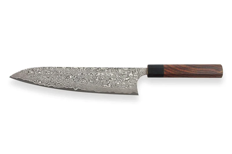 Couteau de chef japonais artisanal Masakage Kumo 24cm damas 63 couches
