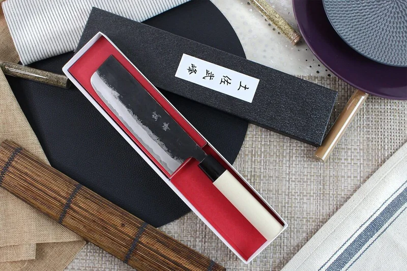 Couteau nakiri japonais artisanal Murata 16.5cm Aogami 1