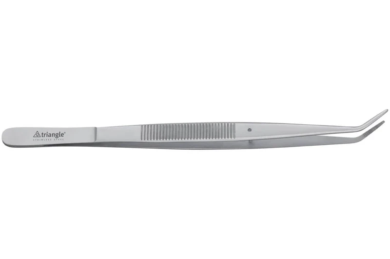 Pince à dresser bout coudé Triangle inox 15cm