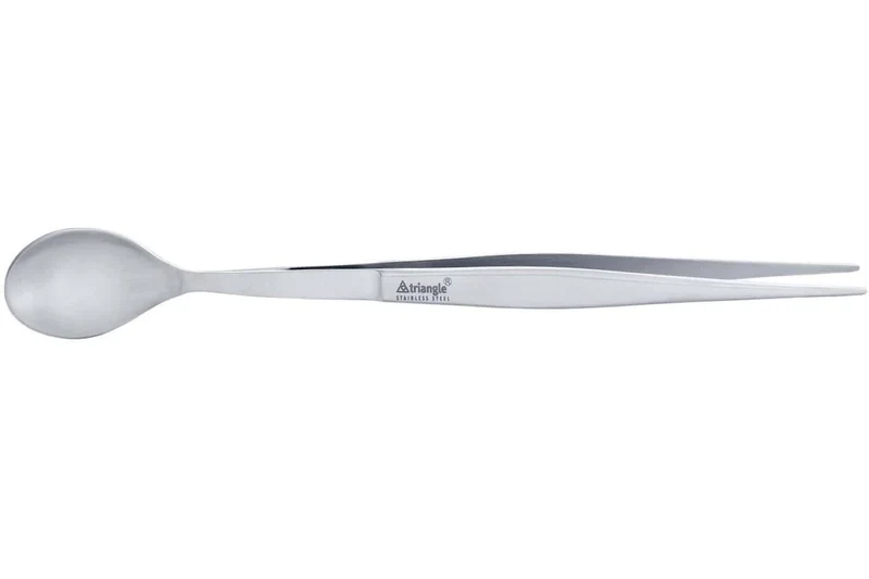 Pince à dresser Triangle inox 17cm cuillère intégrée