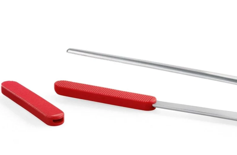 Grande pince de cuisine Triangle inox embouts silicone amovibles