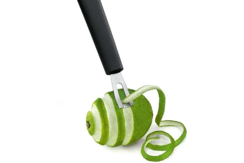 Canneleur Triangle forme U en inox manche en green grip