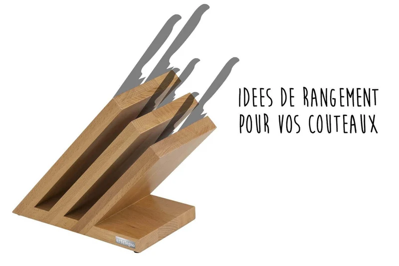 Bloc vide Artelegno Venezia pour 6 couteaux de cuisine