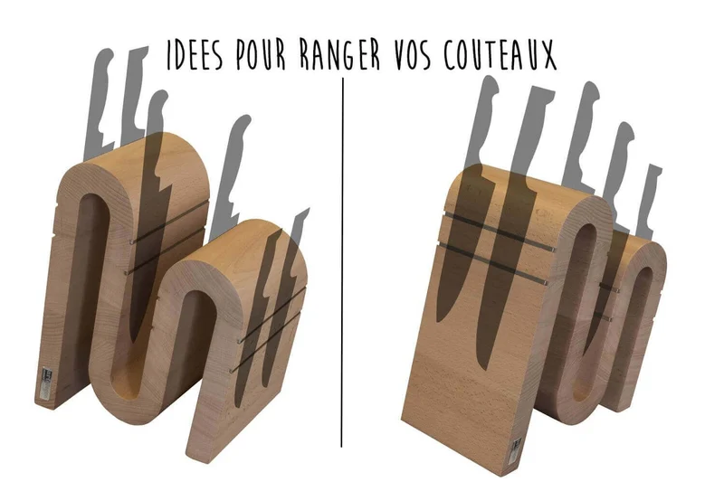 Bloc vide Artelegno Grand Prix Chicane S pour 9 couteaux de cuisine