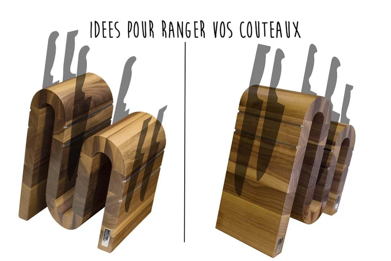 Bloc vide Artelegno Grand Prix Chicane S pour 9 couteaux de cuisine