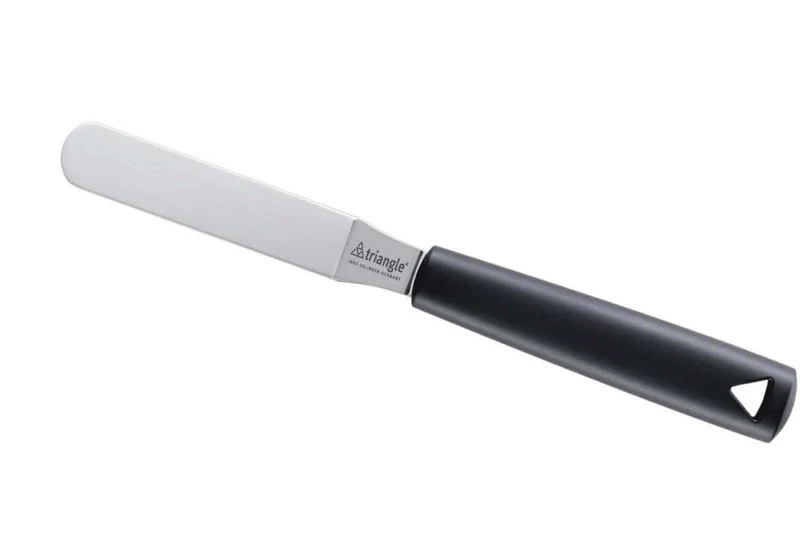 Spatule de pâtissier coudée Triangle professionnelle manche en green grip