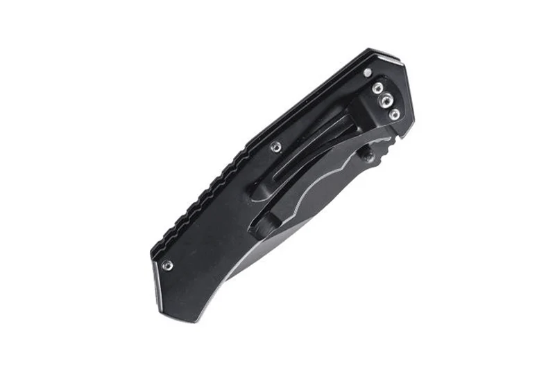 Couteau pliant Herbertz 584212 lame noire manche inox décor aigle 12cm