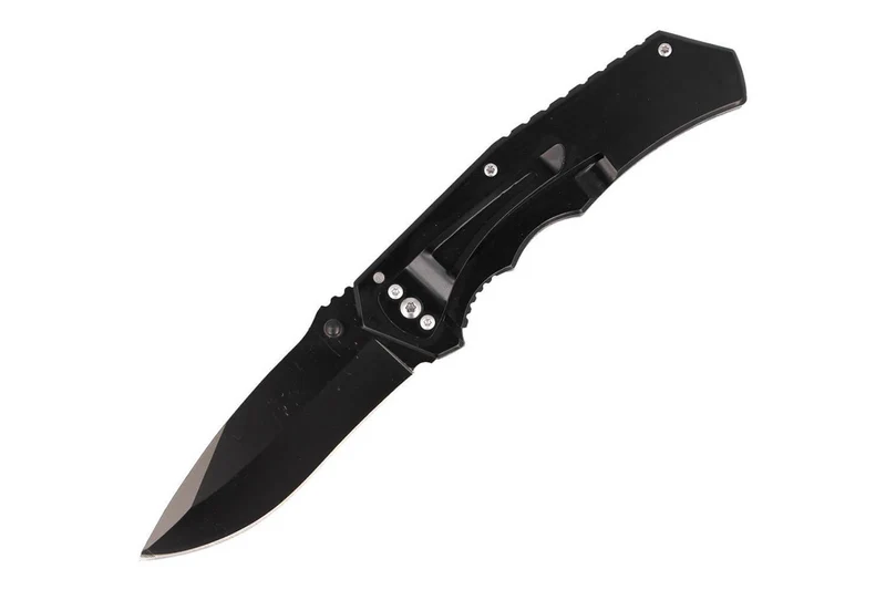 Couteau pliant Herbertz 584212 lame noire manche inox décor aigle 12cm