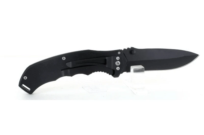 Couteau pliant Herbertz 58412 lame noire manche inox décor araignée 12cm
