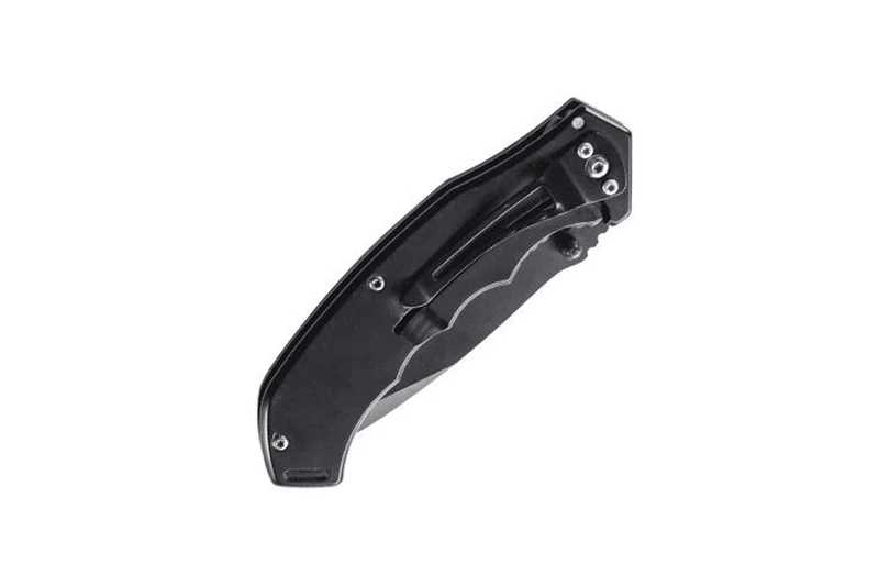 Couteau pliant Herbertz 58412 lame noire manche inox décor araignée 12cm