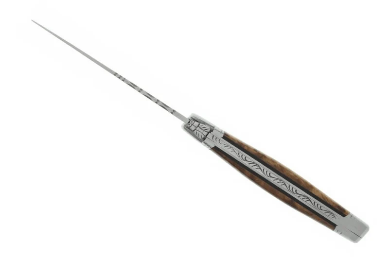 Couteau pliant Laguiole LE FIDELE acier Sandvik manche bois de thuya 12cm