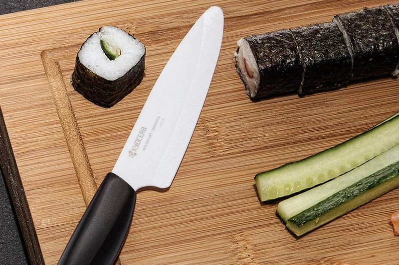 Coffret 3 couteaux Kyocera céramique santoku + office + petit office