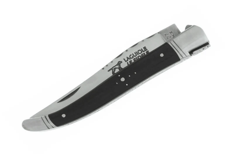 Couteau pliant Laguiole LE FIDELE acier Sandvik manche bois d'ébène 12cm