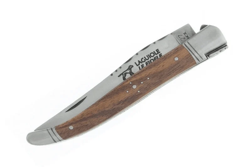 Couteau pliant Laguiole LE FIDELE acier Sandvik manche noyer 12cm