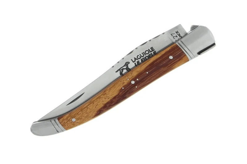 Couteau pliant Laguiole LE FIDELE acier Sandvik manche bois de serpent 12cm