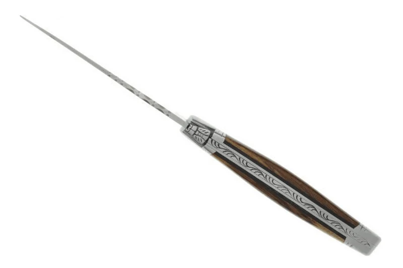 Couteau pliant Laguiole LE FIDELE acier Sandvik manche bois de serpent 12cm