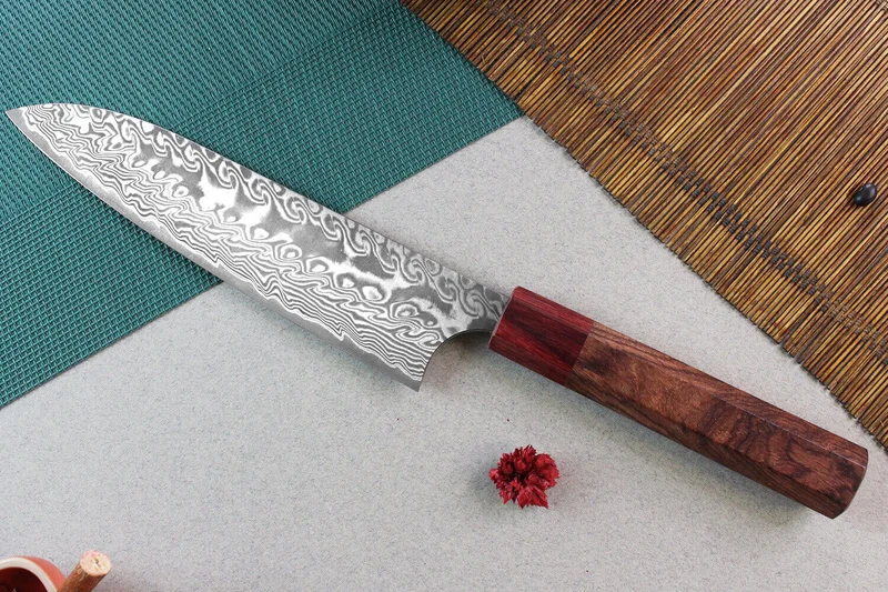 Couteau de chef japonais artisanal Yoshimi Kato 18cm SG2 Damascus