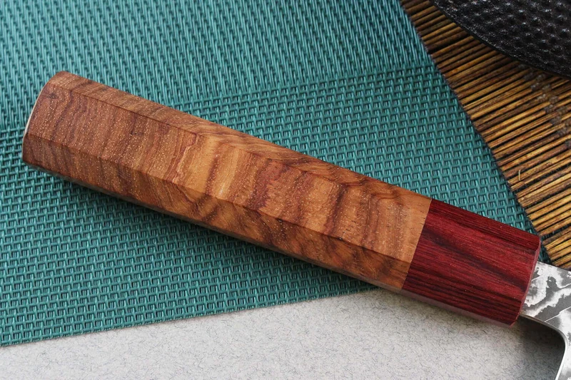 Couteau nakiri japonais artisanal Yoshimi Kato 16.5cm SG2 Damascus