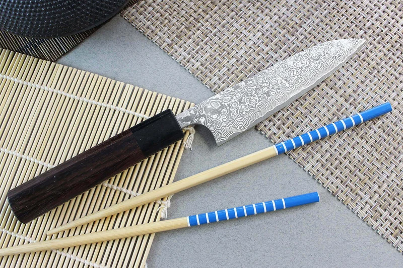 Couteau universel japonais artisanal Masakage Kumo 12cm damas 63 couches