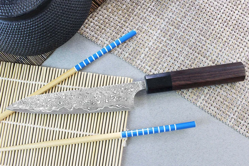 Couteau universel japonais artisanal Masakage Kumo 15cm damas 63 couches