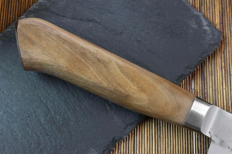 Couteau universel japonais artisanal Wusaki Nogami BS2 12.5cm manche en noyer