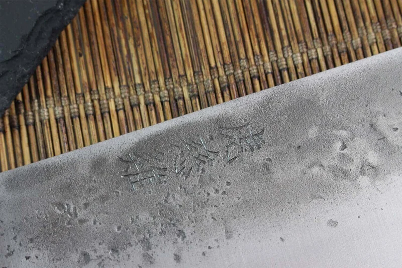 Couteau nakiri japonais artisanal Wusaki Nogami BS2 15cm manche en noyer
