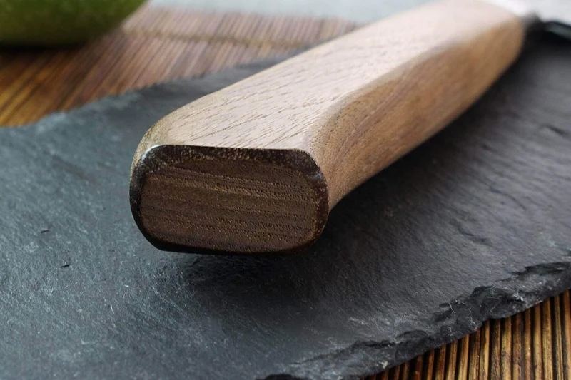 Couteau de chef japonais artisanal Wusaki Nogami BS2 18cm manche noyer