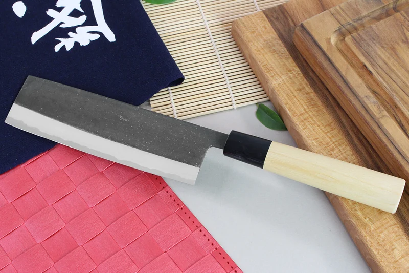 Couteau nakiri japonais artisanal Yoshihiro Kogeta White 2 steel 16.5cm