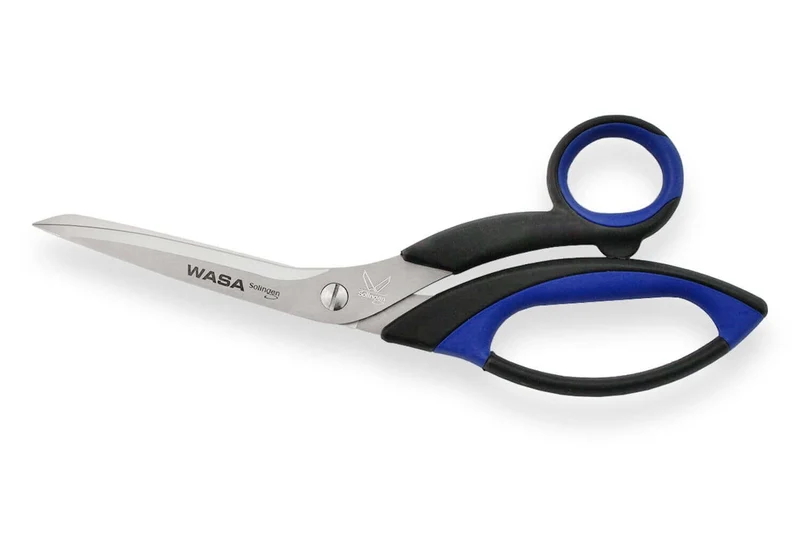 Ciseaux de cuisine Wasa Solingen 20cm acier inoxydable manche noir et bleu