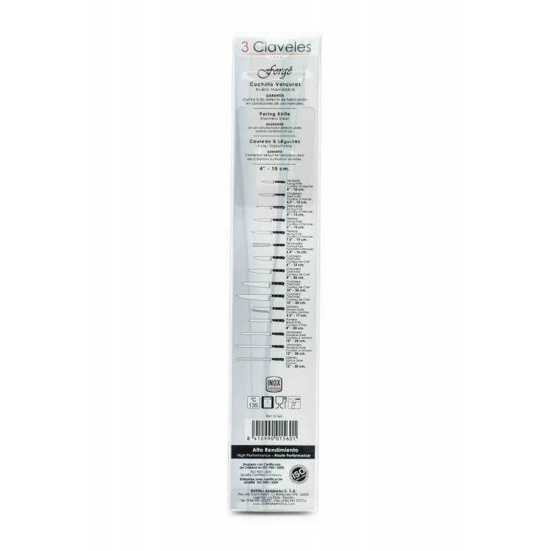 Couteau filet de sole 3 Claveles Forgé acier inox 19cm
