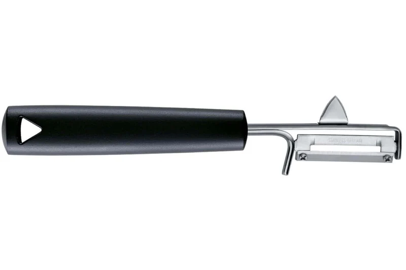 Éplucheur Triangle lame pivotante inox et manche green grip noir
