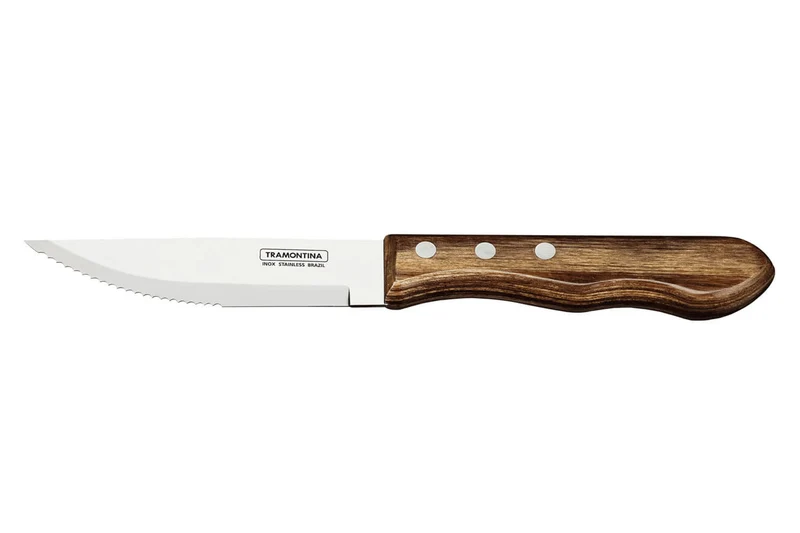 Set de 12 couteaux à steak Tramontina Jumbo lame 13cm manche marron