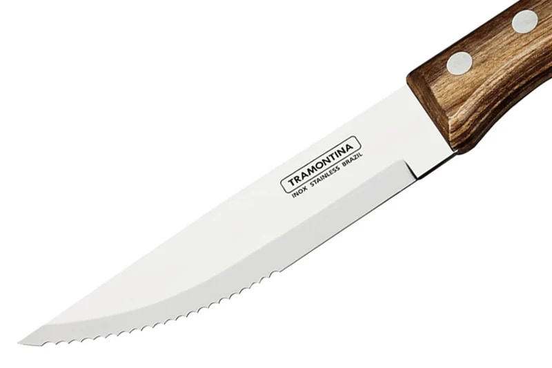 Set de 12 couteaux à steak Tramontina Jumbo lame 13cm manche marron
