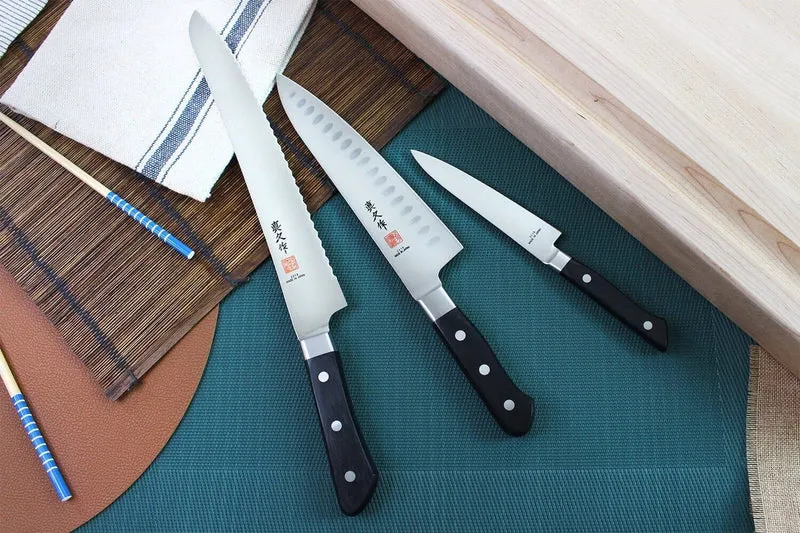 Coffret de 3 couteaux japonais MAC Professional office + chef + pain