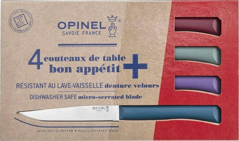 Coffret 4 couteaux Opinel Bon Appétit+ Glam 11cm inox