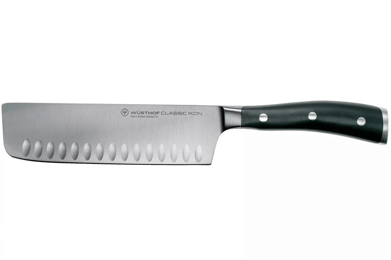 Couteau nakiri Classic Ikon Wüsthof forgé lame alvéolée 17cm