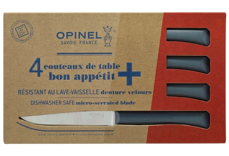 Coffret 4 couteaux Opinel Bon Appétit+ Anthracite 11cm inox