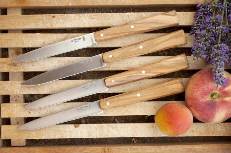Coffret 4 couteaux Opinel Bon Appétit Sud 11cm inox manche olivier