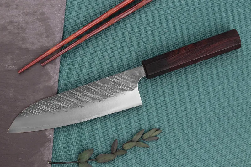 Couteau santoku japonais artisanal Yu Kurosaki Fujin 16,5cm SG2