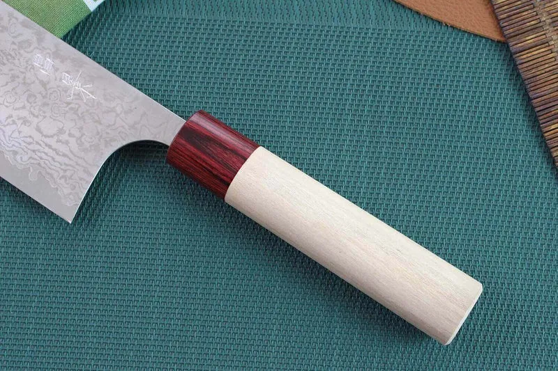 Couteau nakiri japonais artisanal Masakage Kiri 16.5cm damas 49 couches